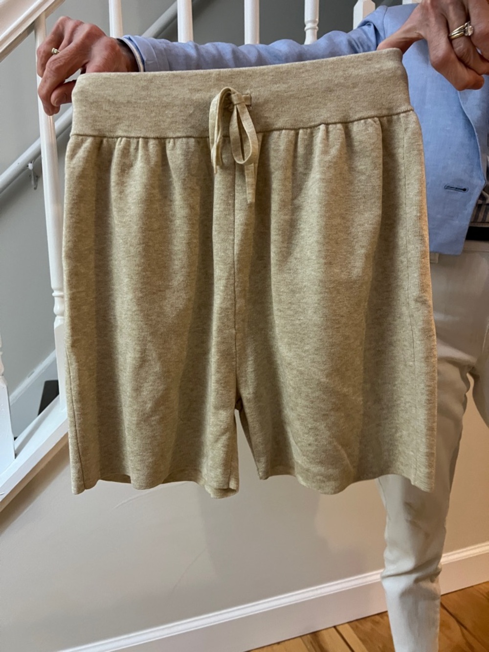 J Crew Cozy Drawstring Women’s Shorts in Light Tan